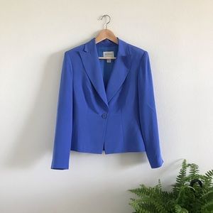 Vintage Hugo Buscati Silk Royal Blue Blazer